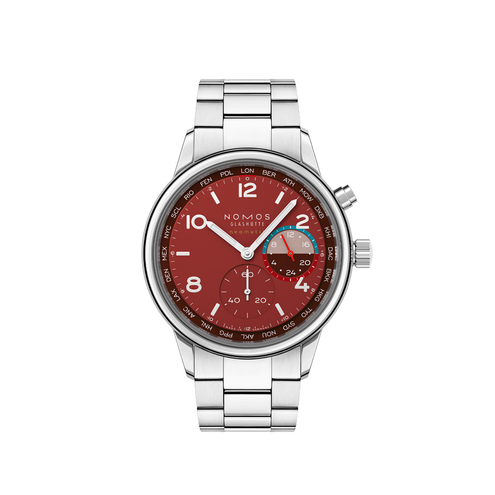 Nomos Club Sport Neomatik Worldtimer Magma Limited Edition